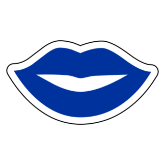 Kiss Lips Sticker (Blue)